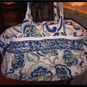 Vera Bradley Mediterranean White Duffel Bag